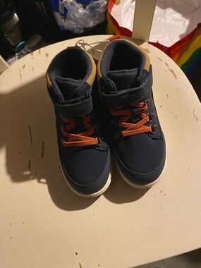 New (w tags) Cat & Jack (Felix)High-Top Sneakers/boots with Orange Laces.